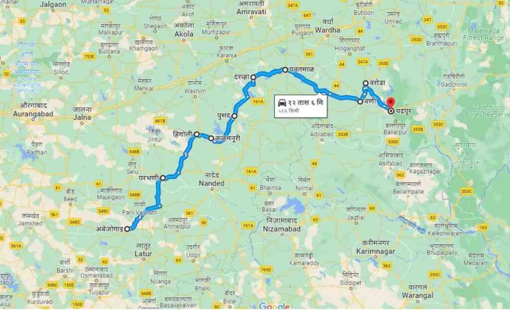 Ambejogai to Chandrapur