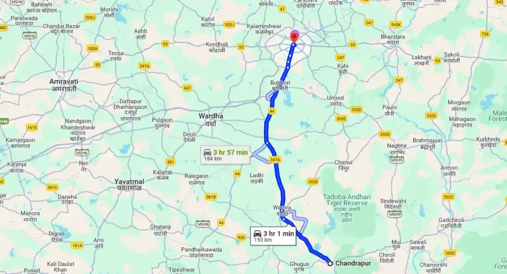 Chandrapur To Nagpur E Shivai Bus