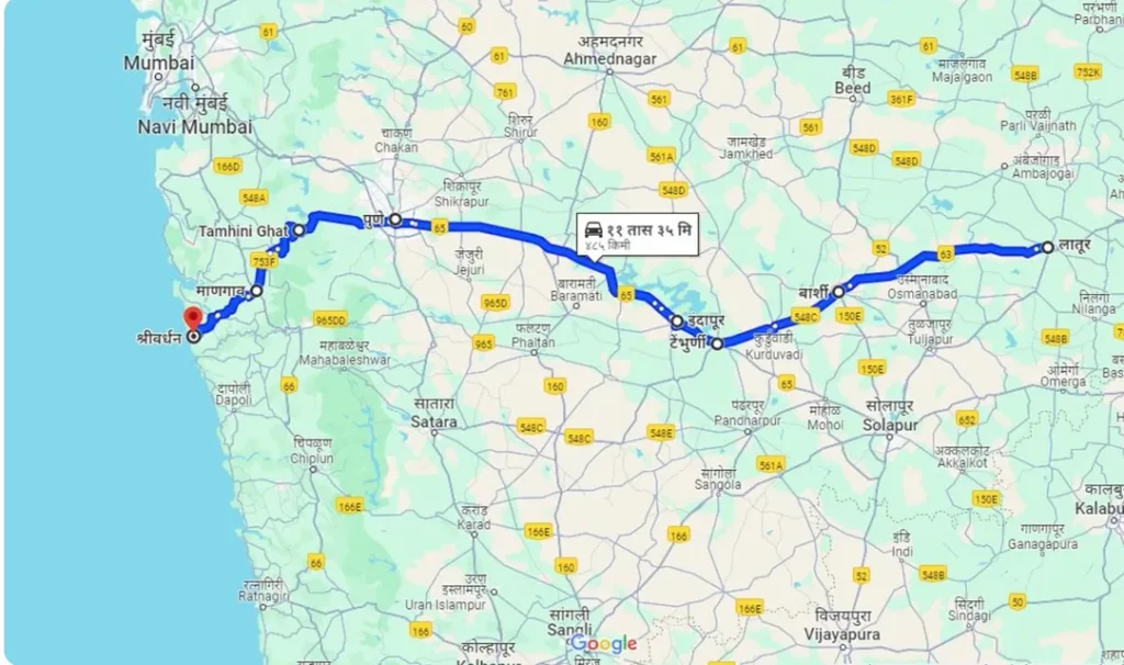 Latur to shrivardhan
