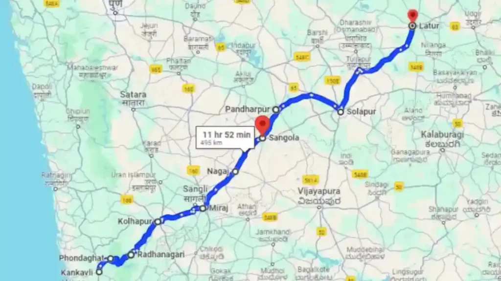 Kankavali To Latur Distance